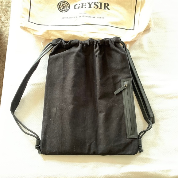 Brand:  Royal Republiq Black Leather Backpack - Picture 2 of 6